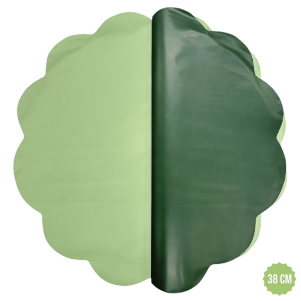 Celofan Rotund Cerat doua Fete 38CM fistic cu verde inchis